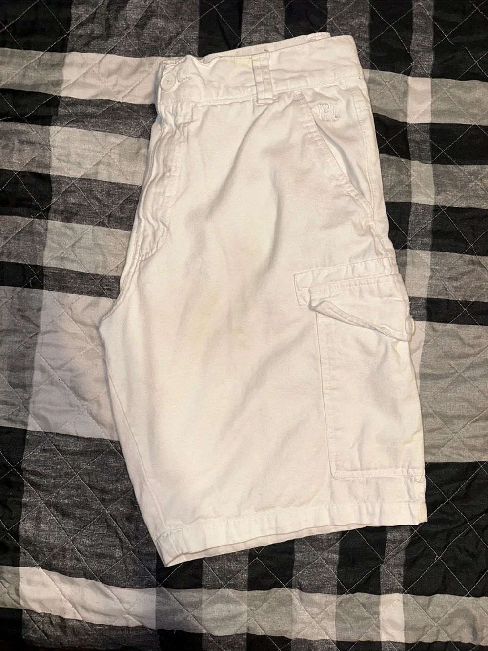 Parish Nation Men’s White Cargo Shorts Size 36